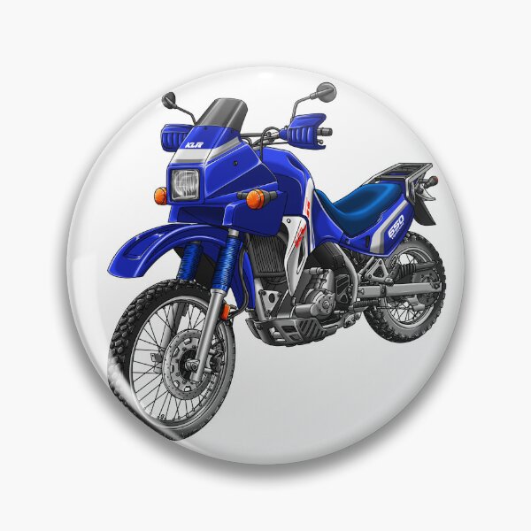 Item preview, Kawasaki KLR650 1988 (Blue White) for Motorcycle Riders designed and sold by MotoApparelHub.