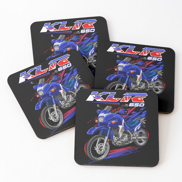 Item preview, Kawasaki KLR650 1988 (Blue White) for Motorcycle Riders designed and sold by MotoApparelHub.