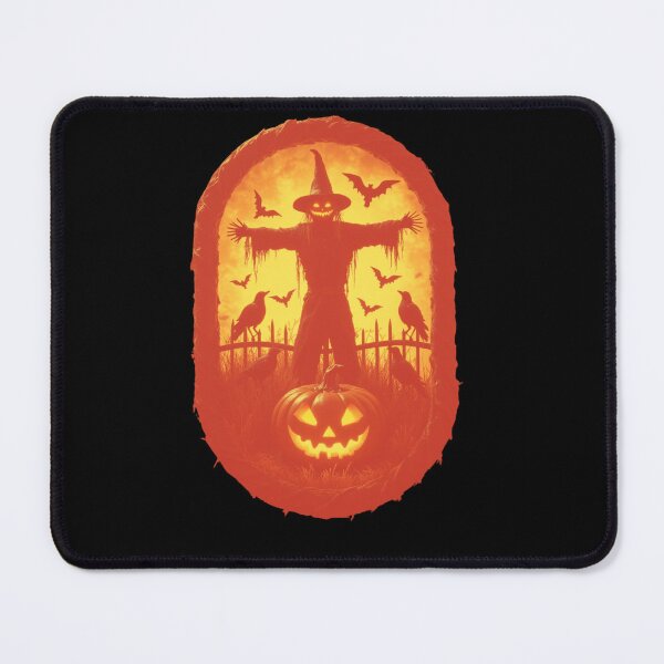 Item preview, A Sinister Scarecrow Under The Fiery Halloween Sky designed and sold by e-camelleone.
