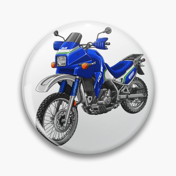 Item preview, Kawasaki KLR650 1988 (Blue White Green) for Motorcycle Riders designed and sold by MotoApparelHub.