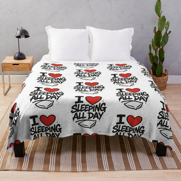 Item preview, Funny Sleep Quote I Love Sleeping All Day designed and sold by Dogdogdesignsart .