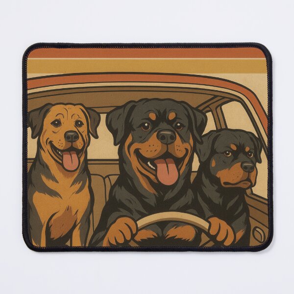 Item preview, Retro Rottweilers Steak Dinner Poster designed and sold by Flying Doggo.