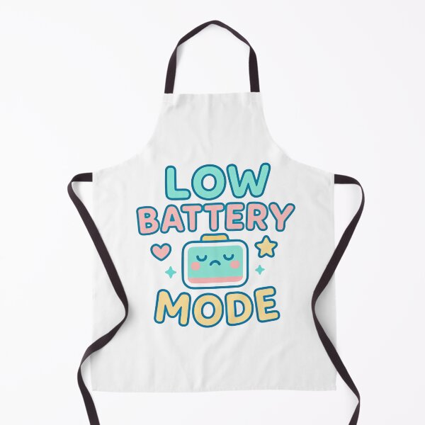 Item preview, Cute Low Battery Mode Kawaii Design designed and sold by Dogdogdesignsart .