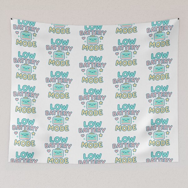 Item preview, Cute Low Battery Mode Kawaii Design designed and sold by Dogdogdesignsart .