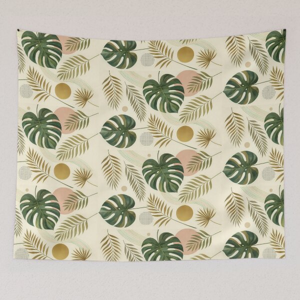 Item preview, Minimalist Tropical Leaves Abstract Art designed and sold by PalleteBay.