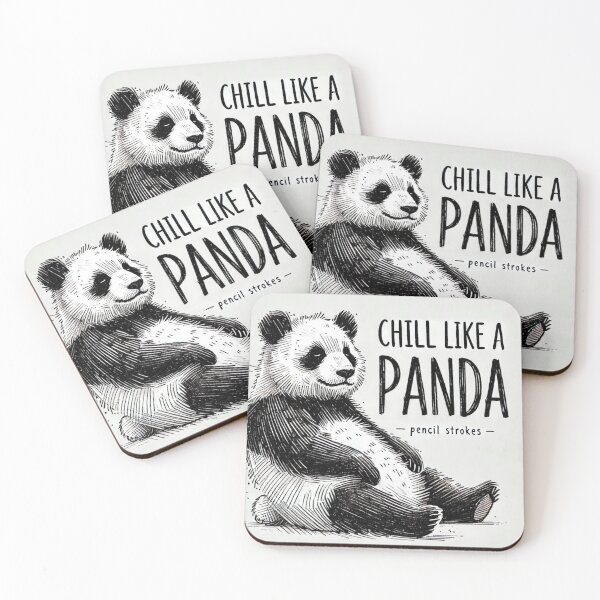 Item preview, Lazy Panda Vibes – Cute Relaxing Bear Illustration designed and sold by trend-forge.