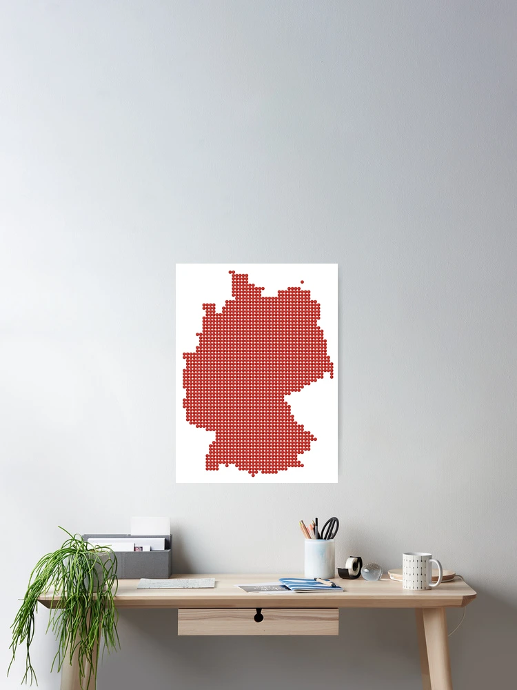 Thumbnail 2 of 3, Poster, Germany Red Rhinestone designed and sold by TheIconSmith.