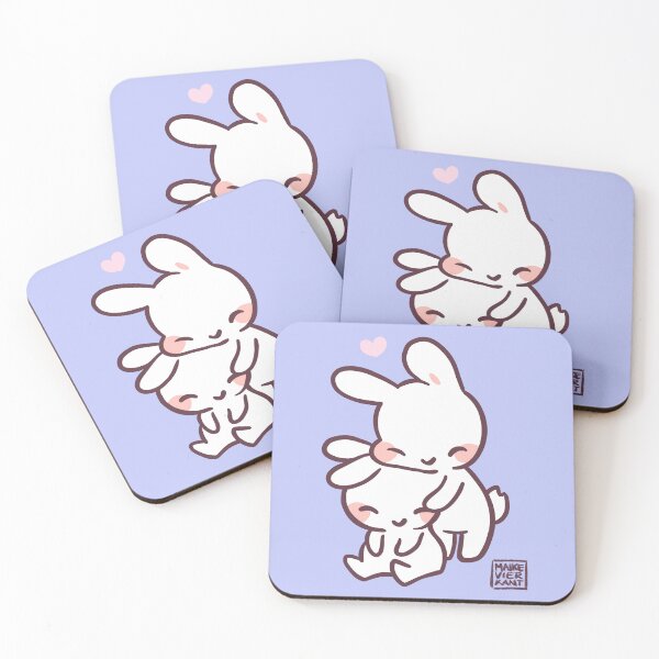 Item preview, Cuddling Bunnies designed and sold by Maike Vierkant - Connecting the Cute and the Nerdy.