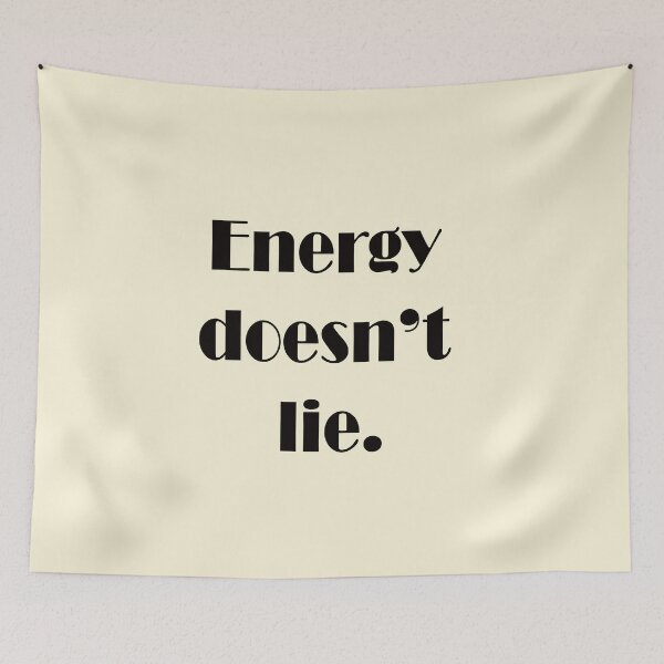 Item preview, Energy Doesn’t Lie – Spiritual Vibe Quote Design designed and sold by ArtNestVerse.