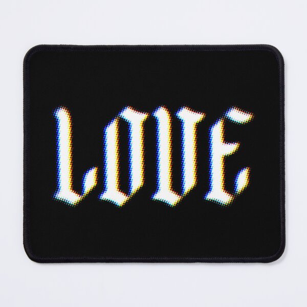 Item preview, Love Typography Design | Blackletter with Color Halftone & 3D Anaglyph Effect designed and sold by pinimgart.