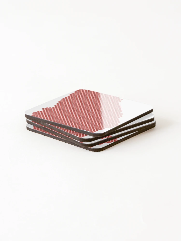 Thumbnail 4 of 5, Coasters (Set of 4), Georgia Red Rhinestone designed and sold by TheIconSmith.