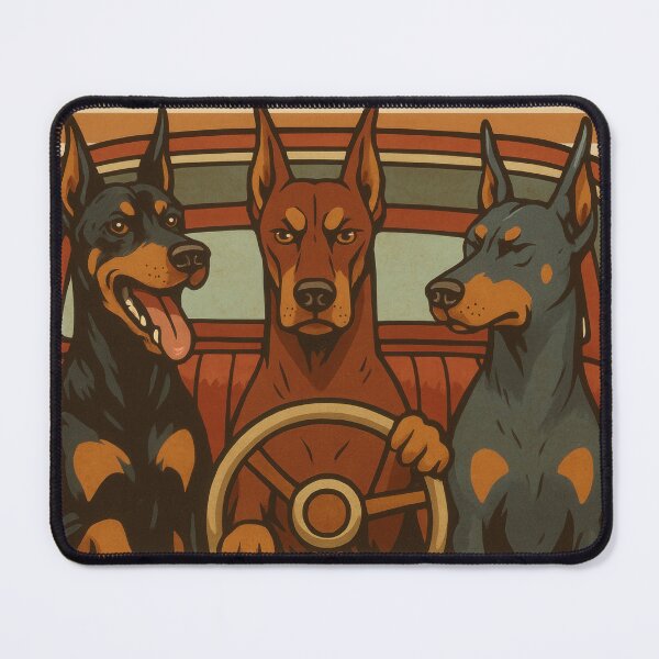 Item preview, Retro Dobermans Taco Night Poster designed and sold by Flying Doggo.