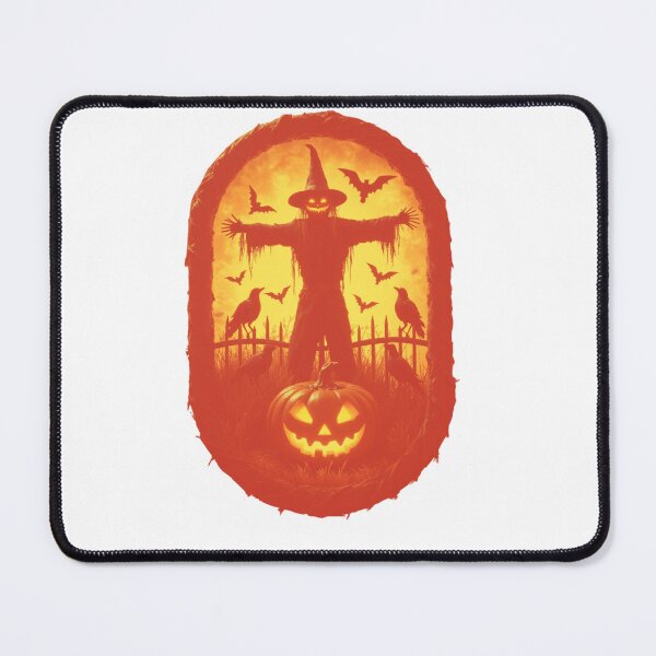 Item preview, A Sinister Scarecrow Under The Fiery Halloween Sky designed and sold by e-camelleone.
