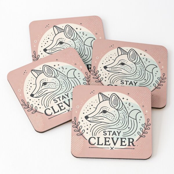 Item preview, Stay Clever – Cute Fox Illustration with Positive Vibes designed and sold by trend-forge.