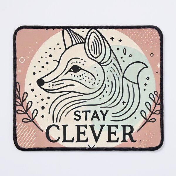 Item preview, Stay Clever – Cute Fox Illustration with Positive Vibes designed and sold by trend-forge.