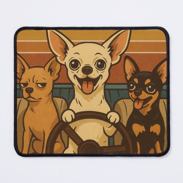 Item preview, Retro Chihuahuas Taco Run Poster designed and sold by Flying Doggo.