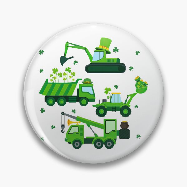 Artikelvorschau, Grünes Baufahrzeug-Design zum St. Patrick’s Day entworfen und verkauft von ArtfulWeave.