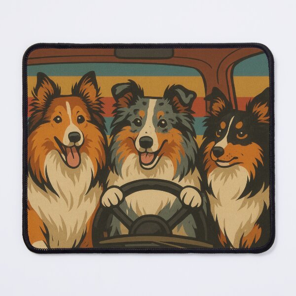 Item preview, Retro Shelties Pancake Run Poster designed and sold by Flying Doggo.