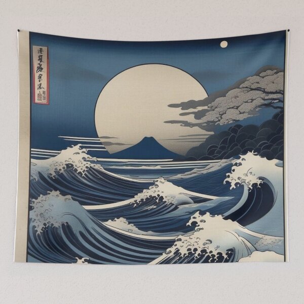 Item preview, Moonlit Waves – Japanese Ukiyo-e Woodblock Seascape designed and sold by Vandy Fullam.
