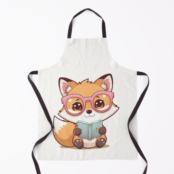 Item preview, Kawaii Baby Fox with Glasses & Glowing Book | Cute Pastel Illustration designed and sold by PawxelArt.