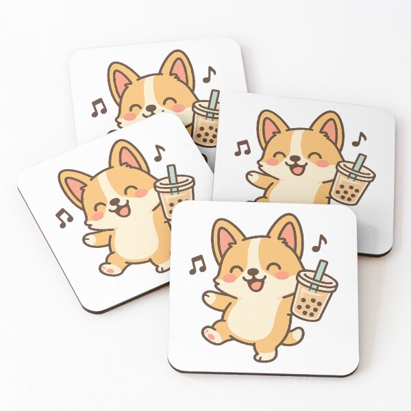 Item preview, Pembroke Welsh Corgi Dog Kawaii Boba Tea Cute Design designed and sold by Graphics4X.