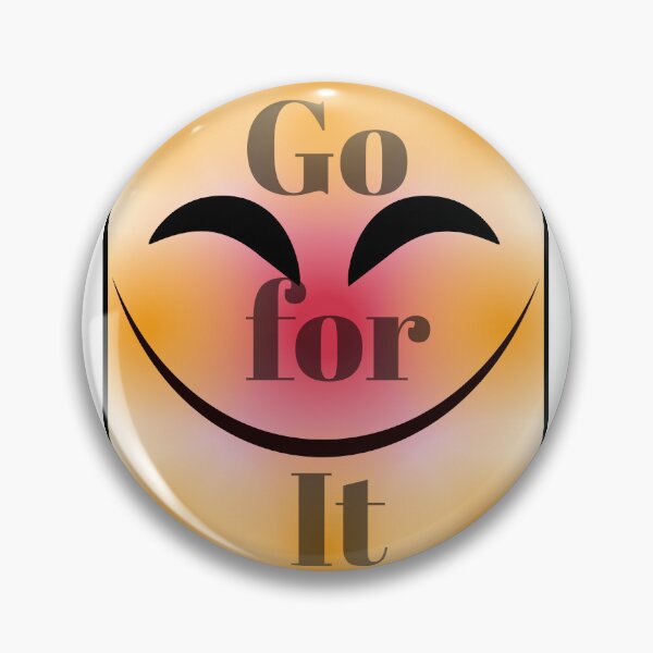 Item preview, Go For It Motivational Quote Smiley Face Design – Positive Energy Typography Art designed and sold by Kabootri.