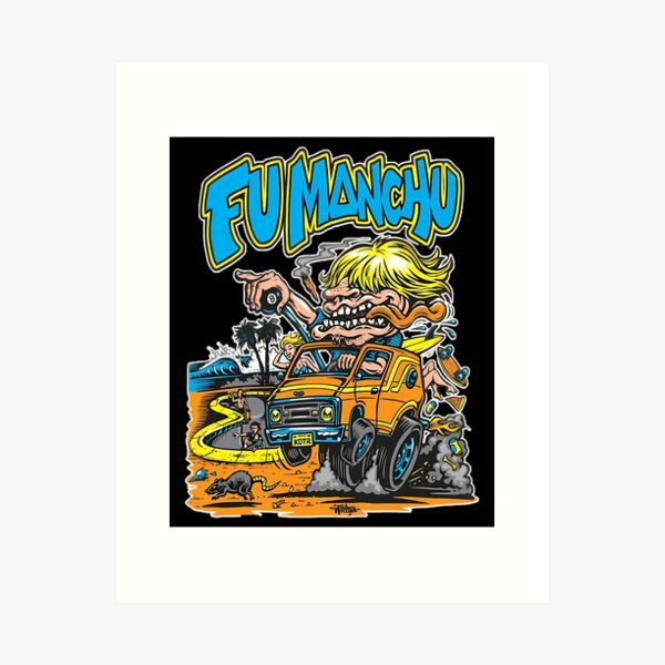 fu manchu シルクスクリーン　ポスター Fu Manchu Band Wall Art for Sale | Redbubble