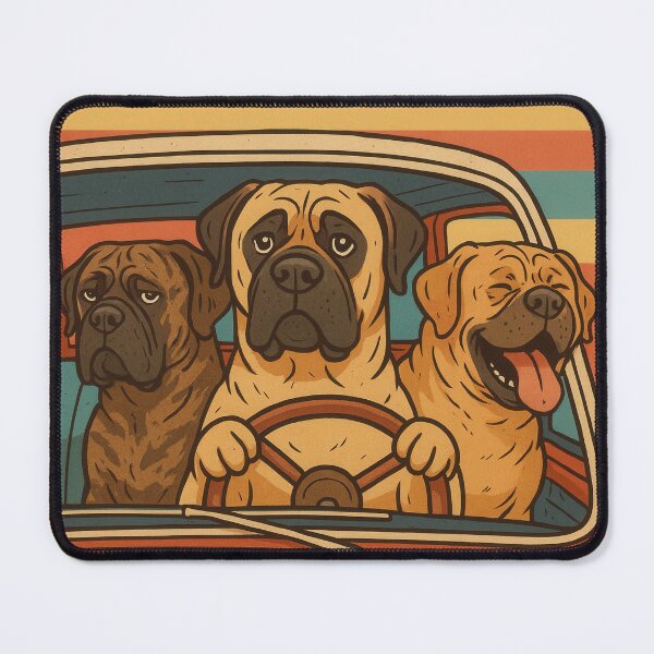 Item preview, Retro Mastiffs Steak Dinner Poster designed and sold by Flying Doggo.
