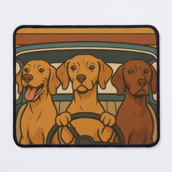 Item preview, Retro Vizslas Gyro Run Poster designed and sold by Flying Doggo.