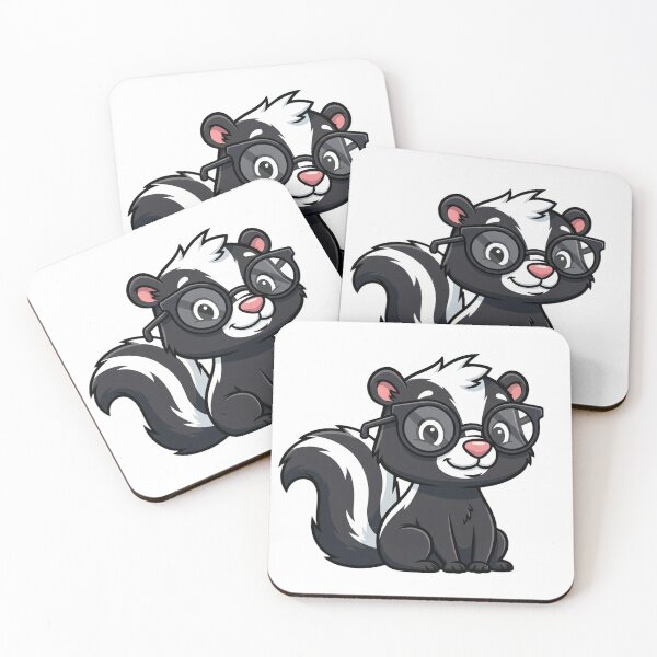 Item preview, Funny Skunk Whisperer with Glasses - Cute Quirky Animal Sticker designed and sold by Selvadesigns.