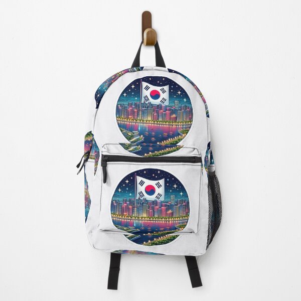 Item preview, Yeongdeungpo Seoul 3D Nightscape with Korean Flag,  designed and sold by PaintMeWorld.