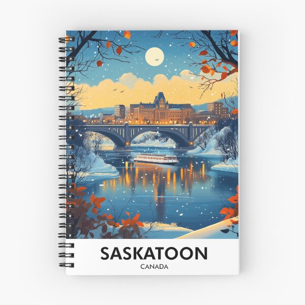 Item preview, Impresión retro de viaje de Saskatoon, Canadá designed and sold by HomeLivingCo.