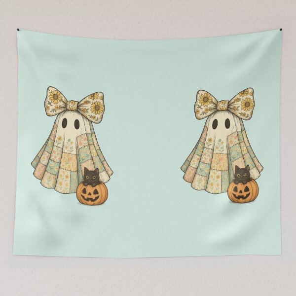 Item preview, Halloween Patchwork Ghost designed and sold by Dragon Space.