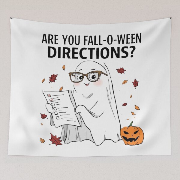 Item preview, Are You Fall-O-Ween Directions? Funny Ghost Teacher Halloween Pun designed and sold by jelonkaa.