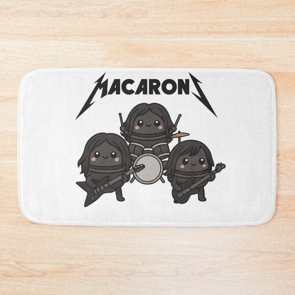 Item preview, Metallica Macarons – Kawaii Rock in Black and Sugar designed and sold by ReineDingo.