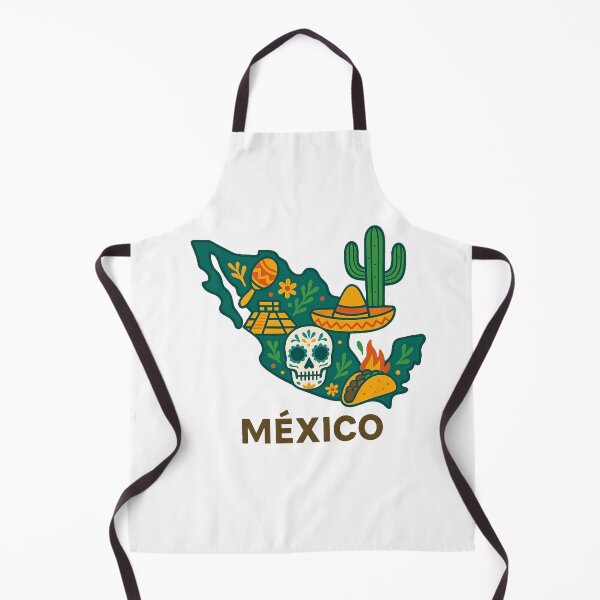 Item preview, Map of Mexico with Traditional Icons designed and sold by Wander Vibes.