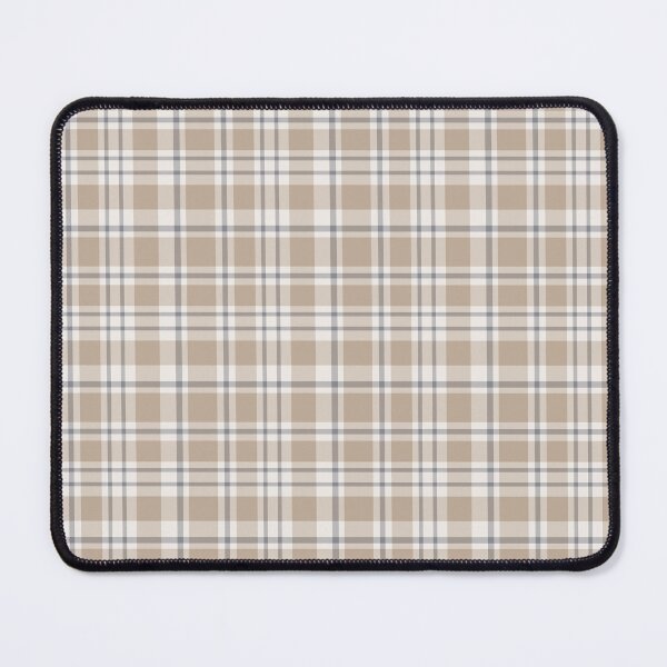 Item preview, Little Nest Plaid 1 - mushroom brown + black + pale beige designed and sold by Shelley Winters.
