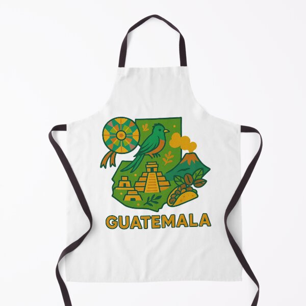 Item preview, Map of Guatemala with Cultural Symbols designed and sold by Wander Vibes.