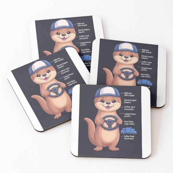 Item preview, Otter Anatomy of a Funny Trucker designed and sold by SHOP SOUS⭐⭐⭐⭐⭐.
