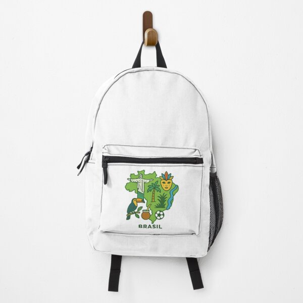 Item preview, Map of Brazil with Cultural Icons designed and sold by Wander Vibes.