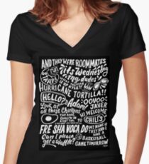Vine App Art Women's Fitted V-Neck T-Shirt