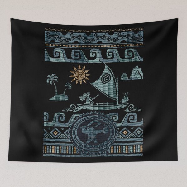 Item preview, Cartoon Island Tropical with Waves Vintage Ocean Girl designed and sold by Rodolfo-Garment.
