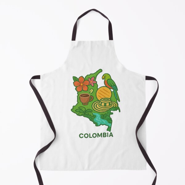 Item preview, Map of Colombia with Cultural Icons designed and sold by Wander Vibes.