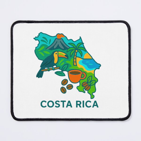 Item preview, Map of Costa Rica with Tropical Icons designed and sold by Wander Vibes.