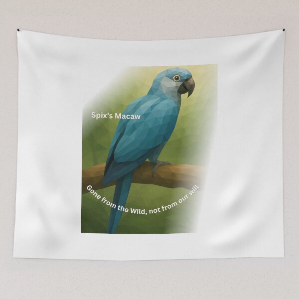 Item preview, Spix’s Macaw – Gone from the Wild, Not from Our Will designed and sold by GeoWild Designs.
