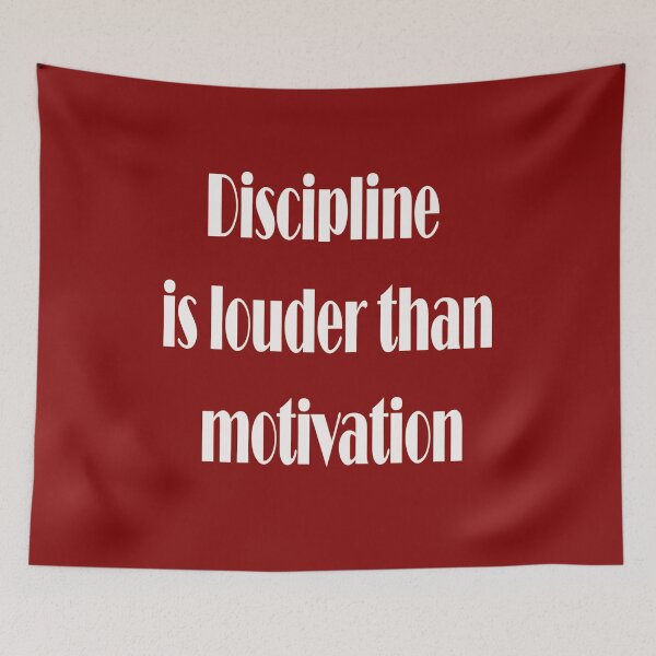 Item preview, Discipline Is Louder Than Motivation – Hustle Quote Design designed and sold by ArtNestVerse.