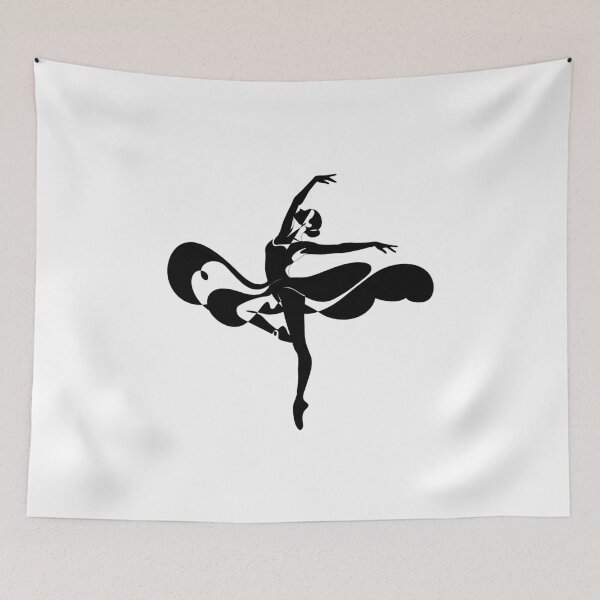Item preview, Black Silhouette - Dancing Ballerina designed and sold by altandesign.