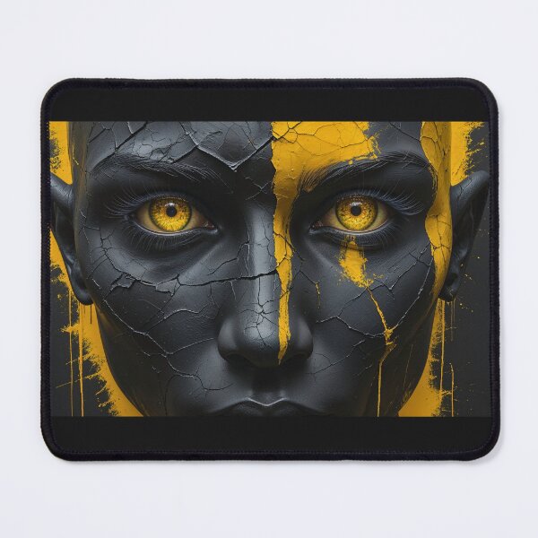 Item preview, Black and Yellow Abstract Portrait designed and sold by sneidere9dace.