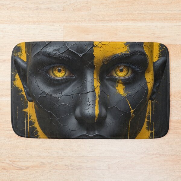 Item preview, Black and Yellow  Abstract Portrait  designed and sold by sneidere9dace.