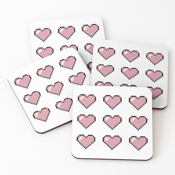 Item preview, Pink Pixel Hearts Set [x9] designed and sold by ratgirlonyx.